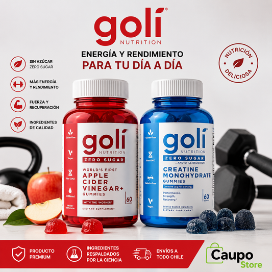 💪 Goli Creatine Gummies Zero Sugar | Fuerza, Rendimiento y Recuperación | 60 Gomitas